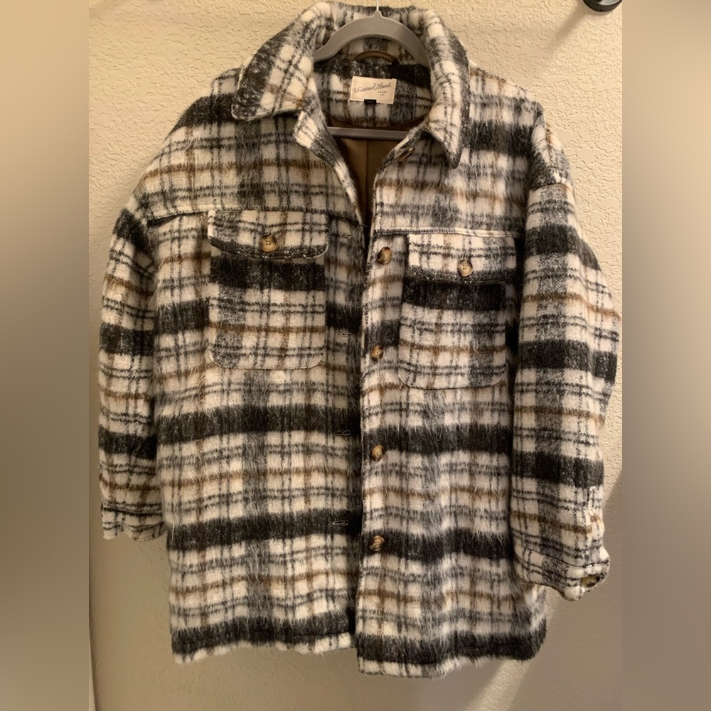 Universal Thread Brown Plaid Shacket - image 1